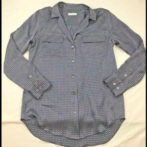 Equipment Femme Silk Button Front Blouse